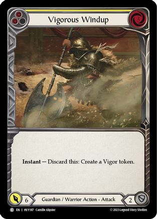 Image of Vigorous Windup (Yellow) [HVY187] (Heavy Hitters)  Rainbow Foil