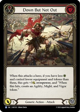 Image of Down But Not Out (Red) [HVY213] (Heavy Hitters)  Rainbow Foil