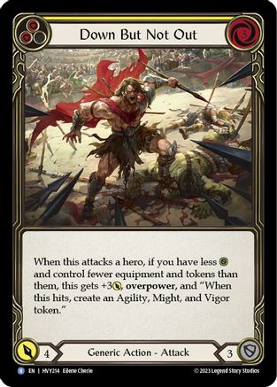 Image of Down But Not Out (Yellow) [HVY214] (Heavy Hitters)  Rainbow Foil