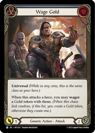 Image of Wage Gold (Blue) [HVY218] (Heavy Hitters)  Rainbow Foil