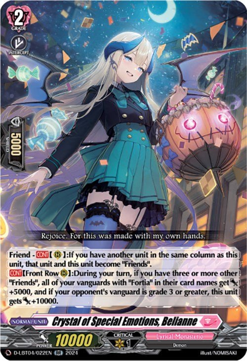 Image of Crystal of Special Emotions, Belianne (D-LBT04/022EN) [Lyrical Monasterio: Trick or Trick!]