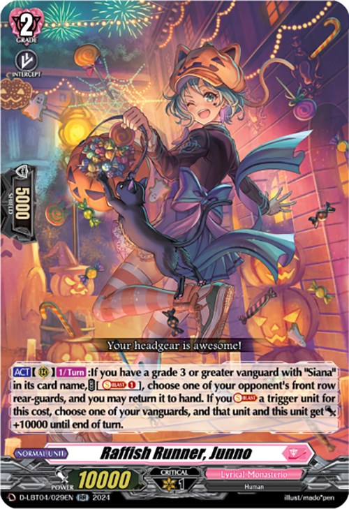Image of Raffish Runner, Junno (D-LBT04/029EN) [Lyrical Monasterio: Trick or Trick!]