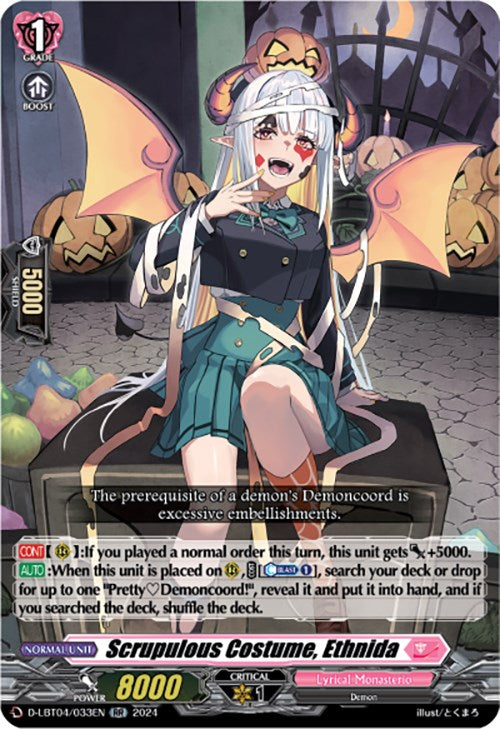 Image of Scrupulous Costume, Ethnida (D-LBT04/033EN) [Lyrical Monasterio: Trick or Trick!]