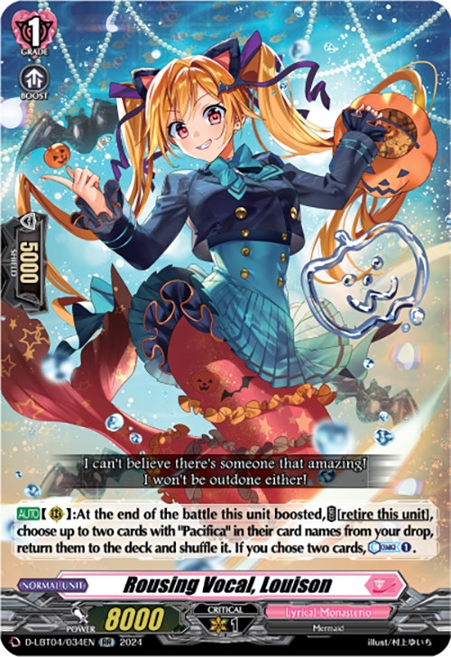 Image of Rousing Vocal, Louison (D-LBT04/034EN) [Lyrical Monasterio: Trick or Trick!]