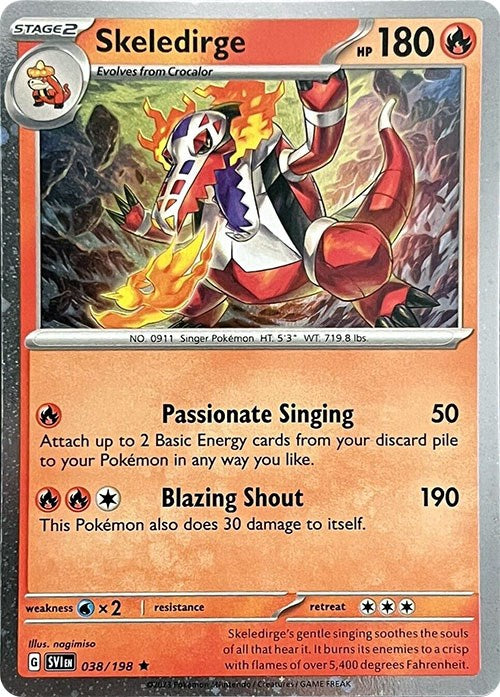 Image of Skeledirge (038/198) (Cosmos Holo) [Miscellaneous Cards]