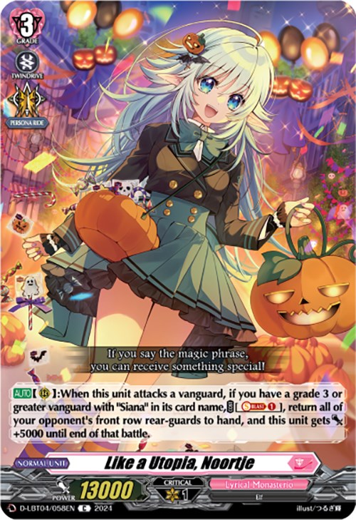 Image of Like a Utopia, Noortje (D-LBT04/058EN) [Lyrical Monasterio: Trick or Trick!]
