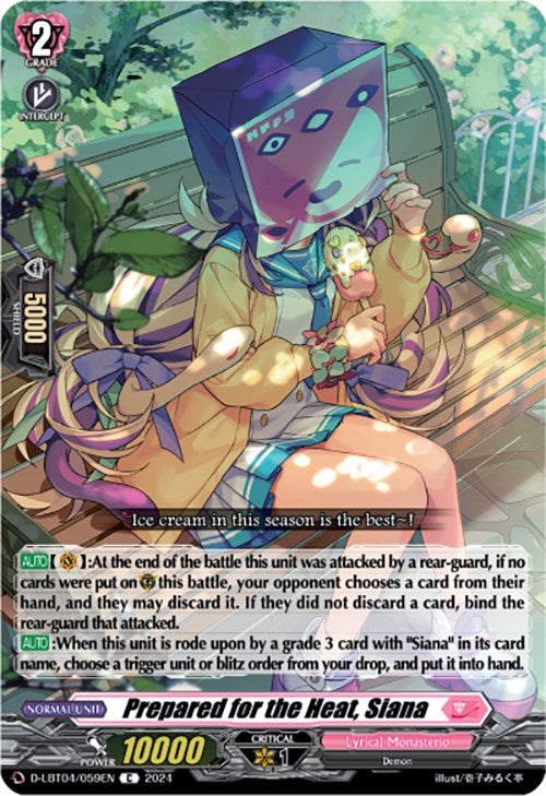 Image of Prepared for the Heat, Siana (D-LBT04/059EN) [Lyrical Monasterio: Trick or Trick!]