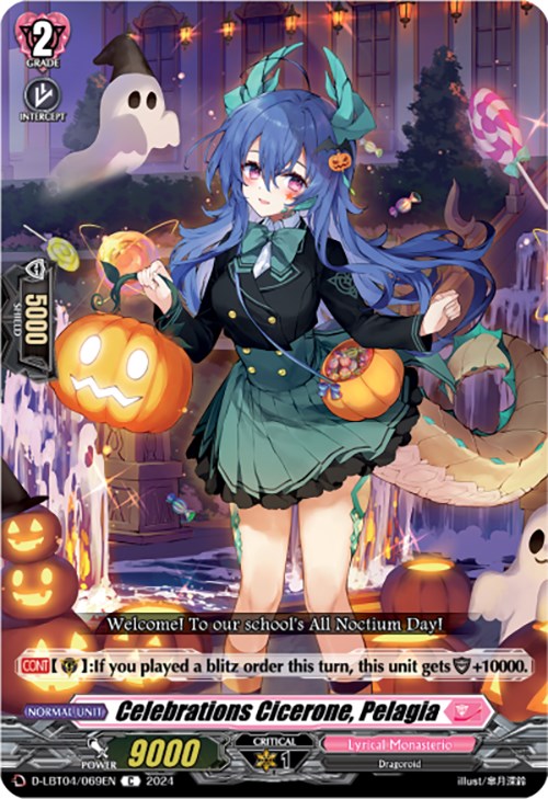 Image of Celebrations Cicerone, Pelagia (D-LBT04/069EN) [Lyrical Monasterio: Trick or Trick!]