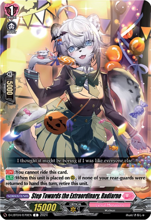 Image of Step Towards the Extraordinary, Radiarno (D-LBT04/070EN) [Lyrical Monasterio: Trick or Trick!]