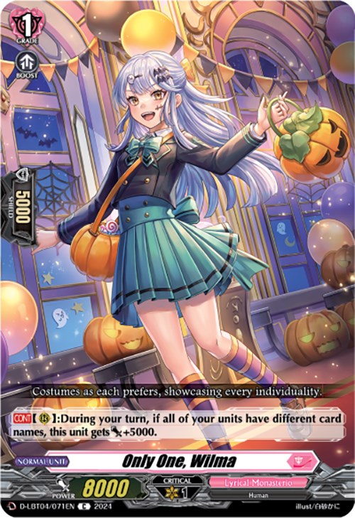 Image of Only One, Wilma (D-LBT04/071EN) [Lyrical Monasterio: Trick or Trick!]
