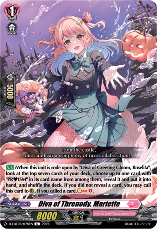 Image of Diva of Threnody, Mariette (D-LBT04/075EN) [Lyrical Monasterio: Trick or Trick!]
