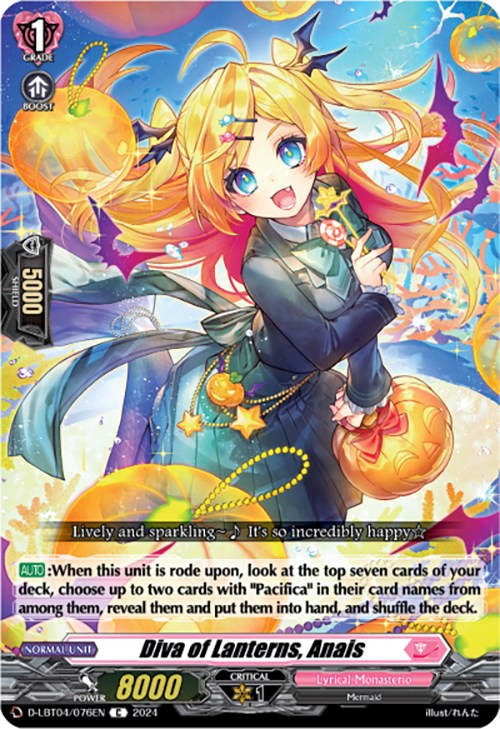 Image of Diva of Lanterns, Anais (D-LBT04/076EN) [Lyrical Monasterio: Trick or Trick!]