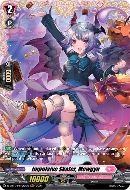 Image of Impulsive Skater, Mewgyn (D-LBT04/FR22EN) [Lyrical Monasterio: Trick or Trick!]