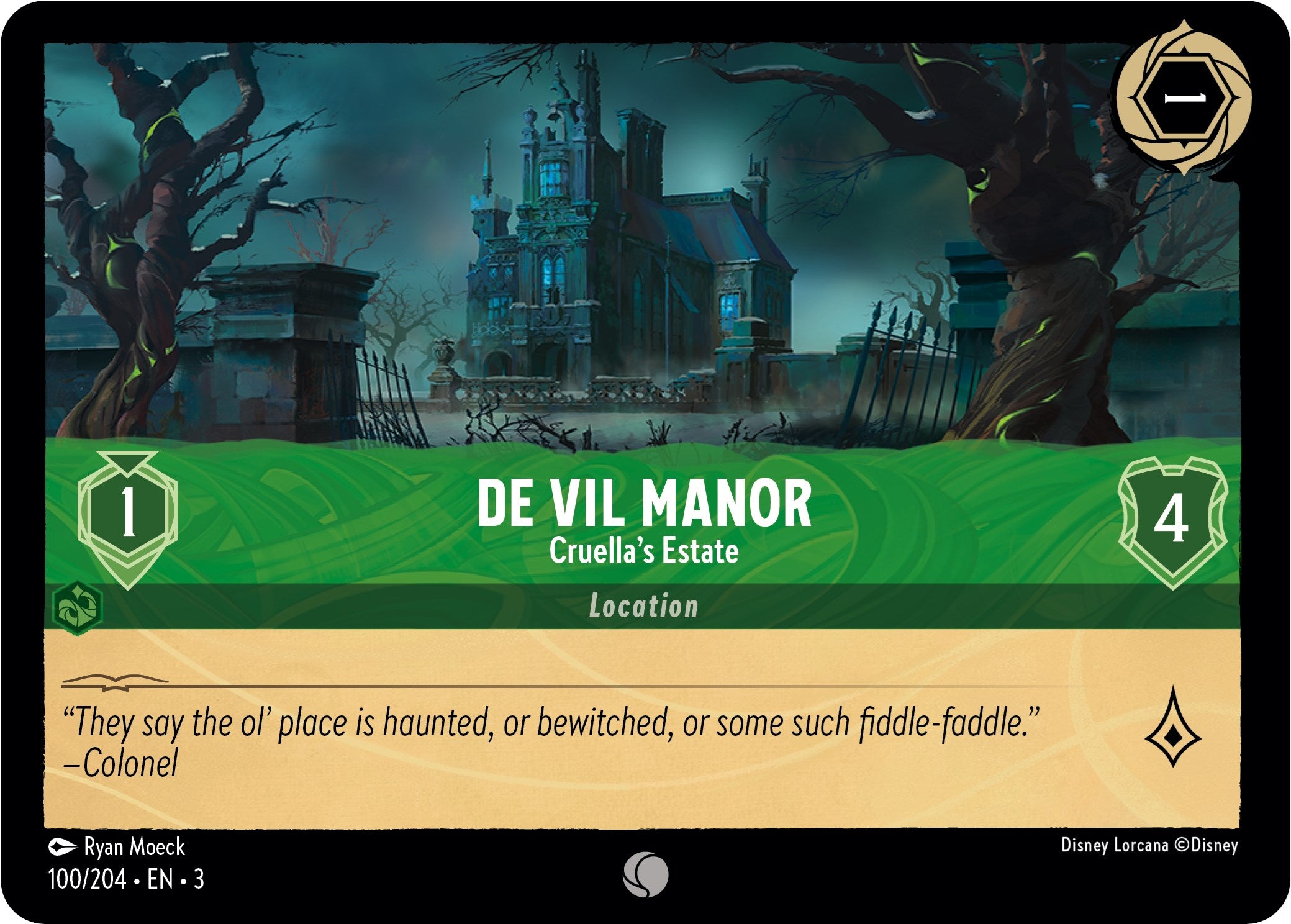 Image of De Vil Manor - Cruella's Estate (100/204) [Into the Inklands]