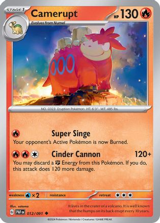 Image of Camerupt (012/091) [Scarlet & Violet: Paldean Fates]