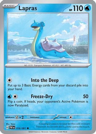 Image of Lapras (016/091) [Scarlet & Violet: Paldean Fates]