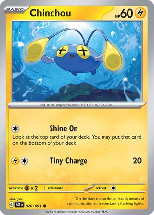 Image of Chinchou (020/091) [Scarlet & Violet: Paldean Fates]