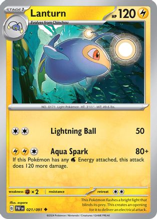 Image of Lanturn (021/091) [Scarlet & Violet: Paldean Fates]