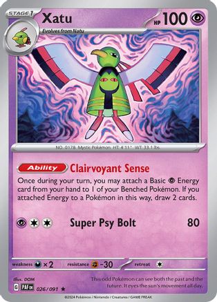 Image of Xatu (026/091) [Scarlet & Violet: Paldean Fates]