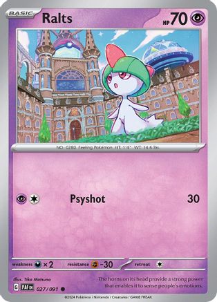 Image of Ralts (027/091) [Scarlet & Violet: Paldean Fates]