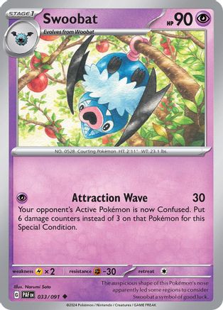 Image of Swoobat (033/091) [Scarlet & Violet: Paldean Fates]