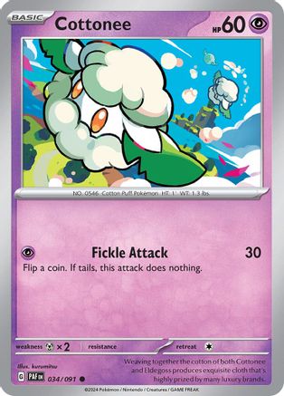 Image of Cottonee (034/091) [Scarlet & Violet: Paldean Fates]