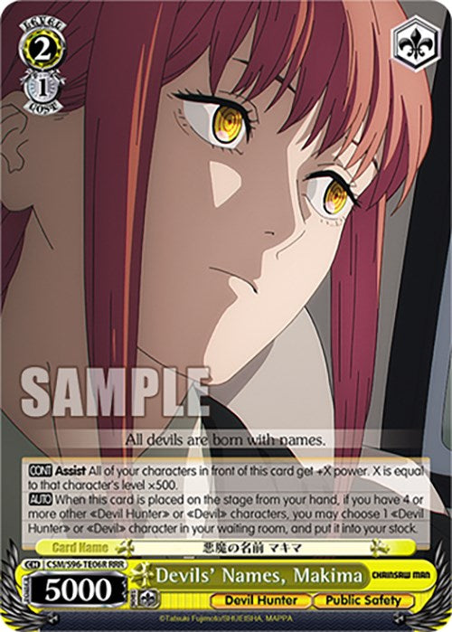 Image of Devils' Names, Makima (CSM/S96-TE06R RRR) [Chainsaw Man]