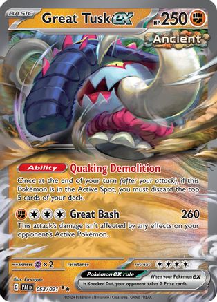 Image of Great Tusk ex (053/091) [Scarlet & Violet: Paldean Fates]