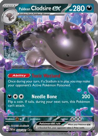 Image of Paldean Clodsire ex (059/091) [Scarlet & Violet: Paldean Fates]