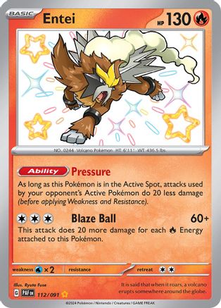 Image of Entei (112/091) [Scarlet & Violet: Paldean Fates]
