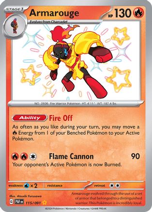 Image of Armarouge (115/091) [Scarlet & Violet: Paldean Fates]