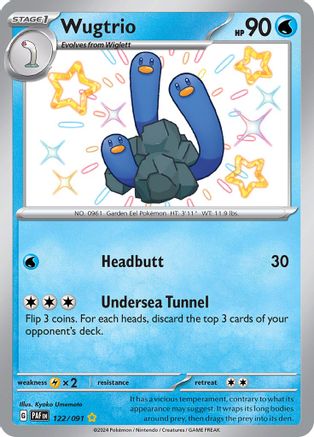 Image of Wugtrio (122/091) [Scarlet & Violet: Paldean Fates]