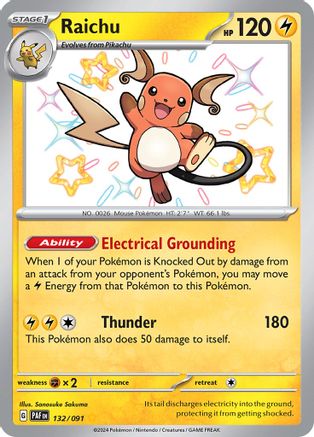 Image of Raichu (132/091) [Scarlet & Violet: Paldean Fates]