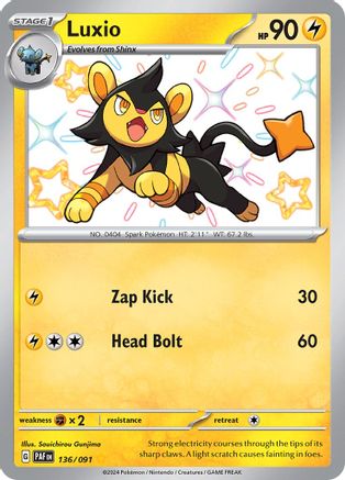 Image of Luxio (136/091) [Scarlet & Violet: Paldean Fates]