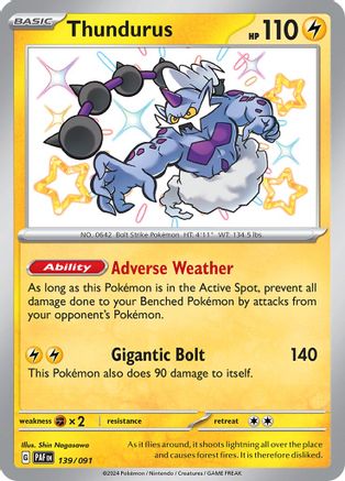 Image of Thundurus (139/091) [Scarlet & Violet: Paldean Fates]
