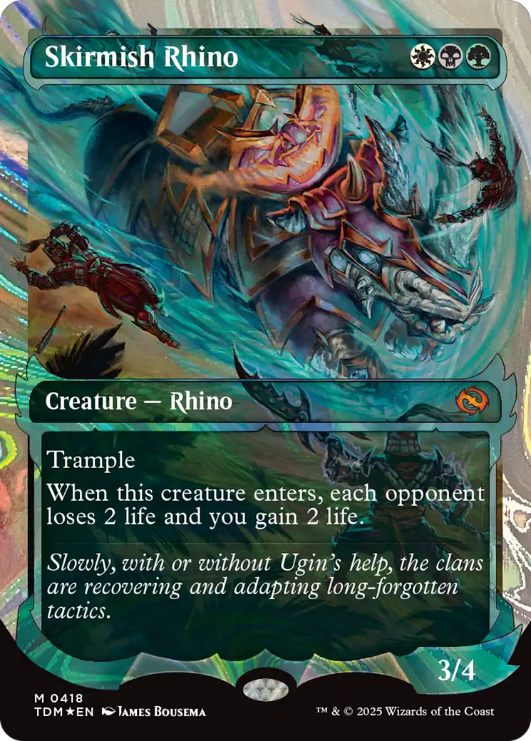 Image of Skirmish Rhino (0418) (Showcase) (Halo Foil) [Tarkir: Dragonstorm]