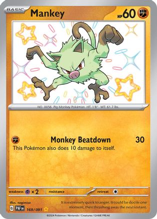 Image of Mankey (169/091) [Scarlet & Violet: Paldean Fates]