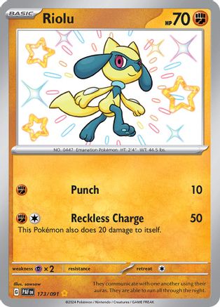 Image of Riolu (173/091) [Scarlet & Violet: Paldean Fates]