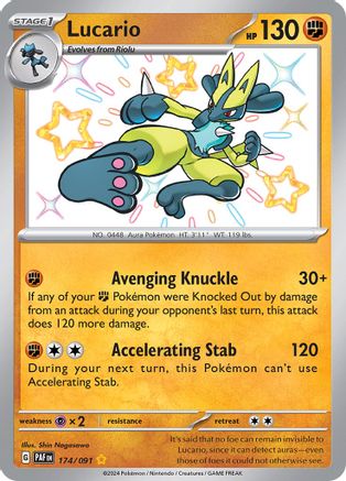 Image of Lucario (174/091) [Scarlet & Violet: Paldean Fates]