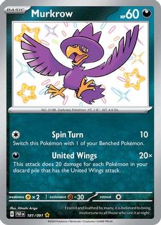 Image of Murkrow (181/091) [Scarlet & Violet: Paldean Fates]
