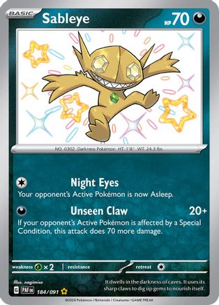 Image of Sableye (184/091) [Scarlet & Violet: Paldean Fates]