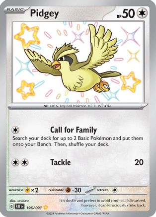Image of Pidgey (196/091) [Scarlet & Violet: Paldean Fates]