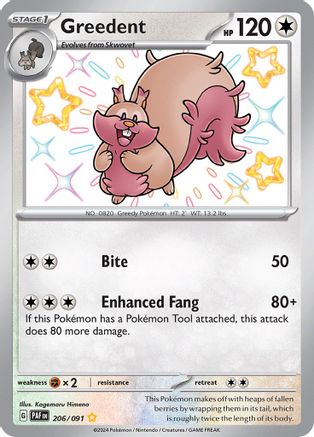 Image of Greedent (206/091) [Scarlet & Violet: Paldean Fates]