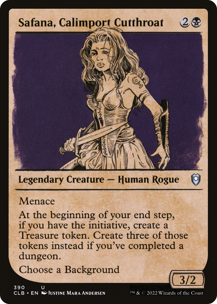 Image of Safana, Calimport Cutthroat (Showcase) [Commander Legends: Battle for Baldur's Gate]