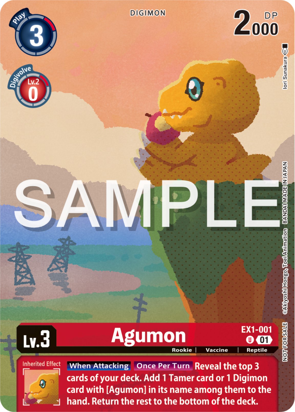 Image of Agumon [EX1-001] (Digimon Illustration Competition Pack 2023) [Classic Collection Promos]
