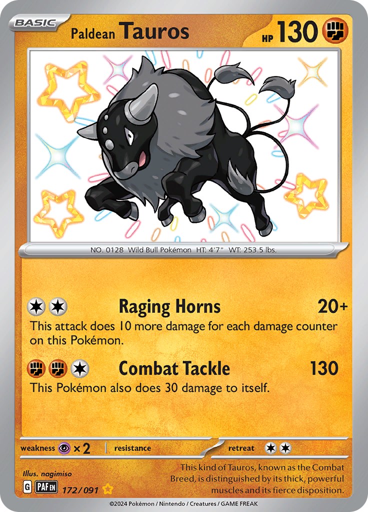 Image of Paldean Tauros (172/091) [Scarlet & Violet: Paldean Fates]