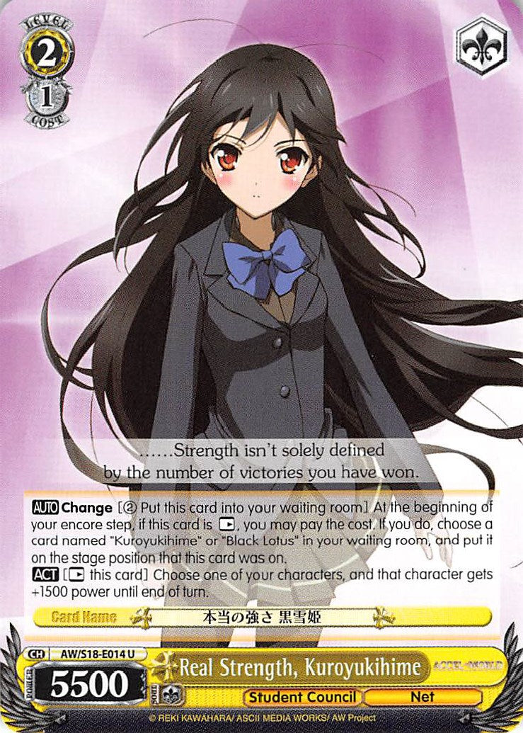 Image of Real Strength, Kuroyukihime (AW/S18-E014 U) [Accel World]