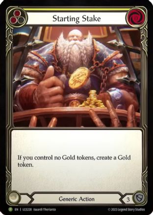 Image of Starting Stake (Yellow) (Cold Foil) [LGS228] (Promo)  Cold Foil