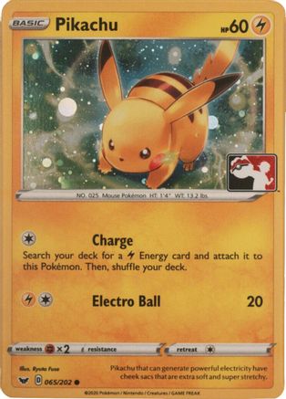 Image of Pikachu (065/202) (Cosmos Holo) [League & Championship Cards]