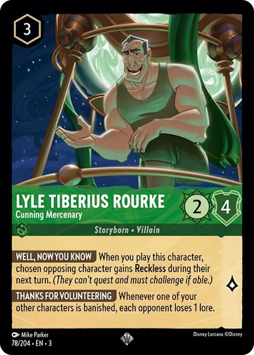 Image of Lyle Tiberius Rourke - Cunning Mercenary (78/204) [Into the Inklands]